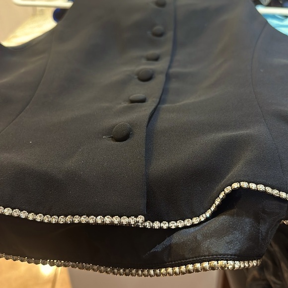 Jones New York Evening Black Sequin Sleeveless Blouse Size 12 - Picture 7 of 9